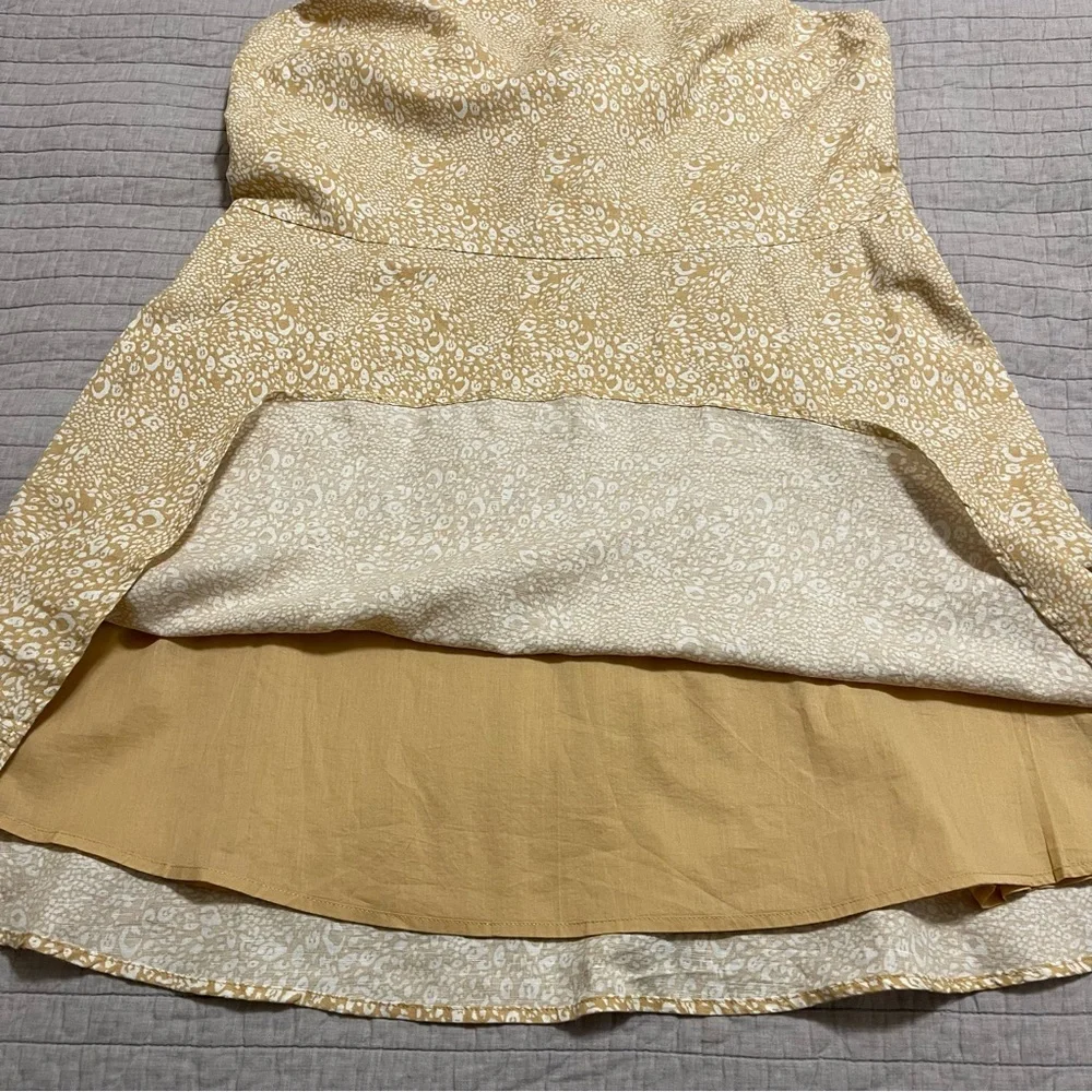 Gap Natural Cheetah Print Halter Neck Mini Dress Size 18 - Picture 6 of 11